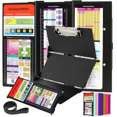 SC Printing World front view of black foldable clipboard showing professional look and portability