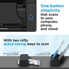 ScanSnap iX1300 scanning action capturing double-sided pages quickly and efficiently
