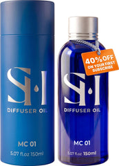 SCENTHORIZON front bottle view showing premium hotel diffuser oil benefit
