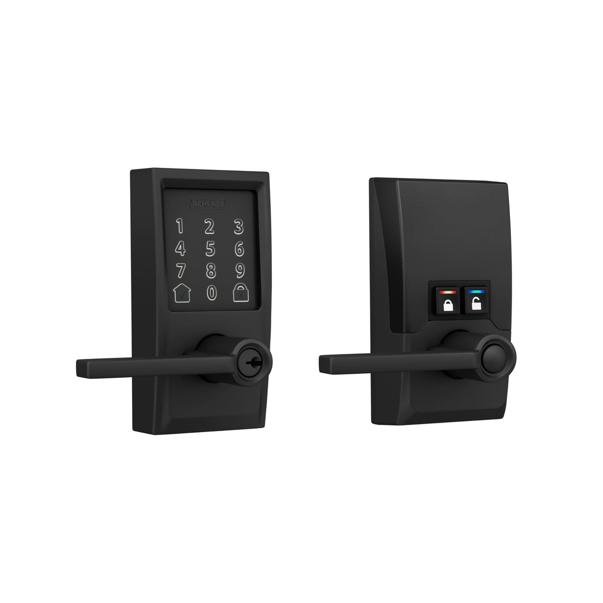 Schlage Encode front view showing Century trim and secure keyless benefit