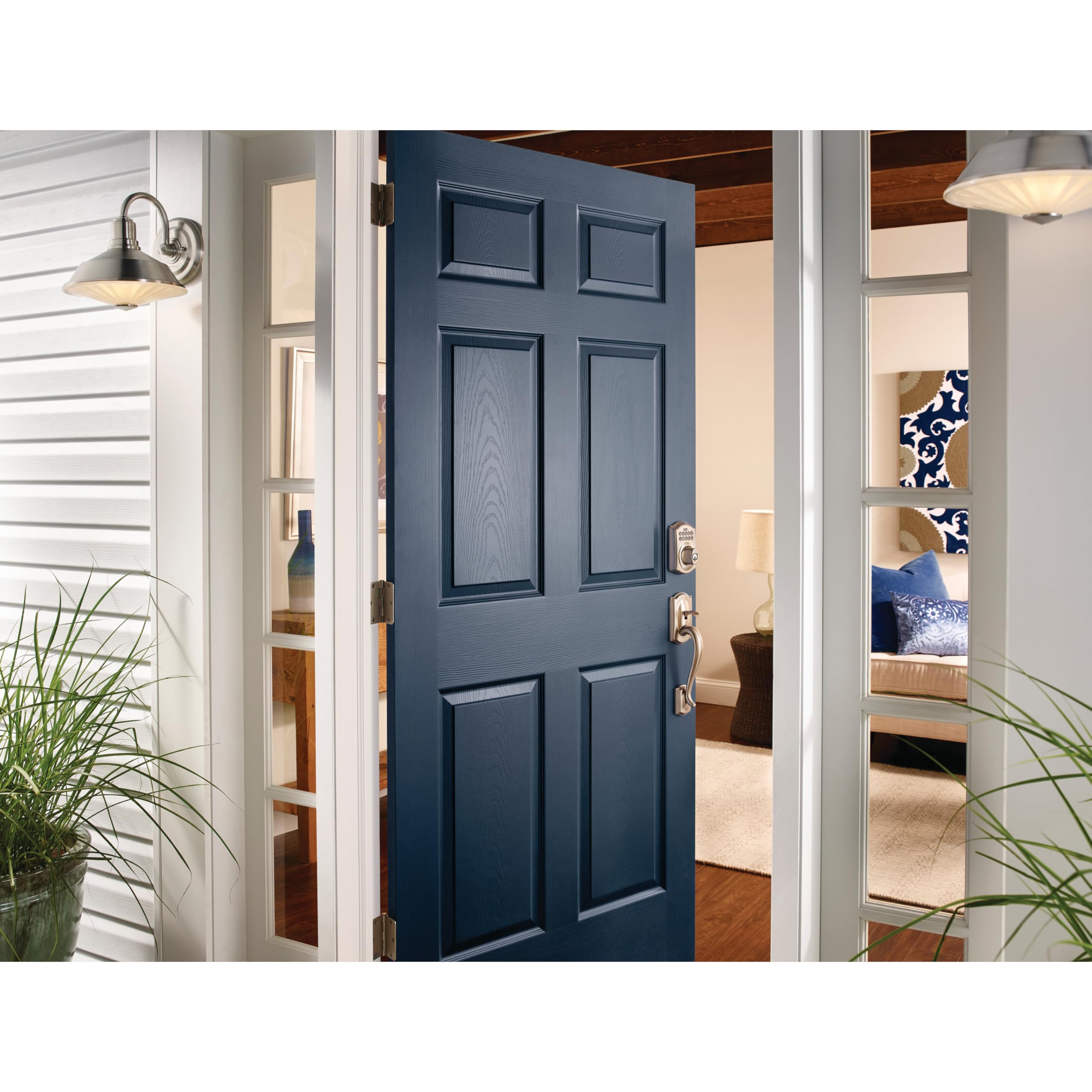 SCHLAGE key override feature close-up providing mechanical backup when needed