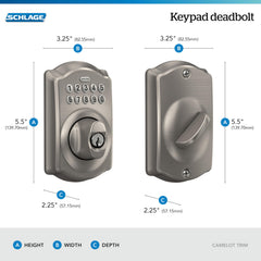 SCHLAGE inside thumbturn and escutcheon detail offering quick manual locking benefit