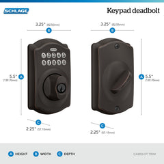 Schlage inside thumbturn detail for simple manual locking benefit