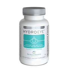 ScienceBased Health HydroEye front bottle view showing supplement benefits