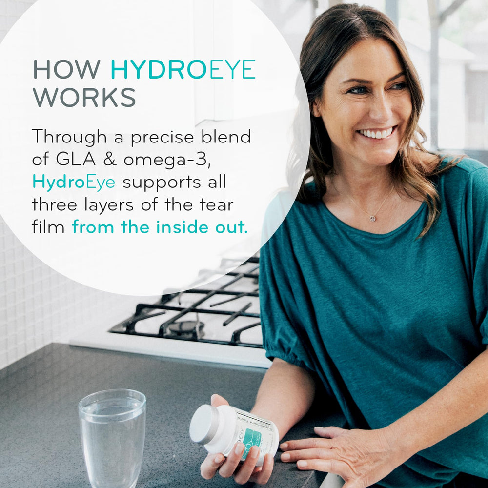 ScienceBased Health HydroEye softgels close-up highlighting smooth texture