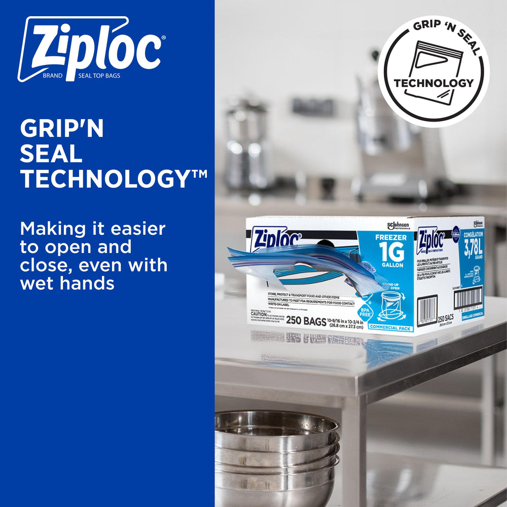SC Johnson Professional close-up of Smart Zip Plus seal demonstrating airtight protection