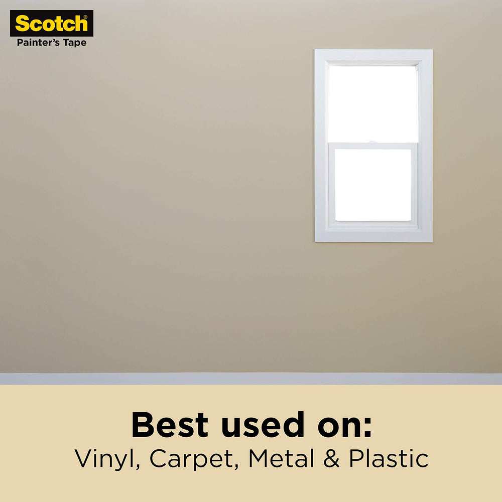 Sustainability icons on Scotch contractor tape packaging highlighting recycled core