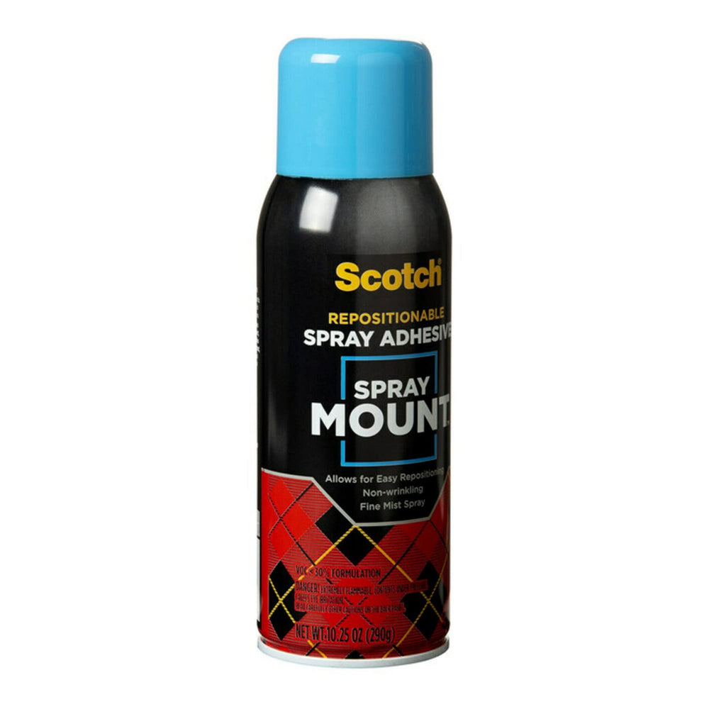 Scotch spray mount closeup label showing acid-free photo-safe feature