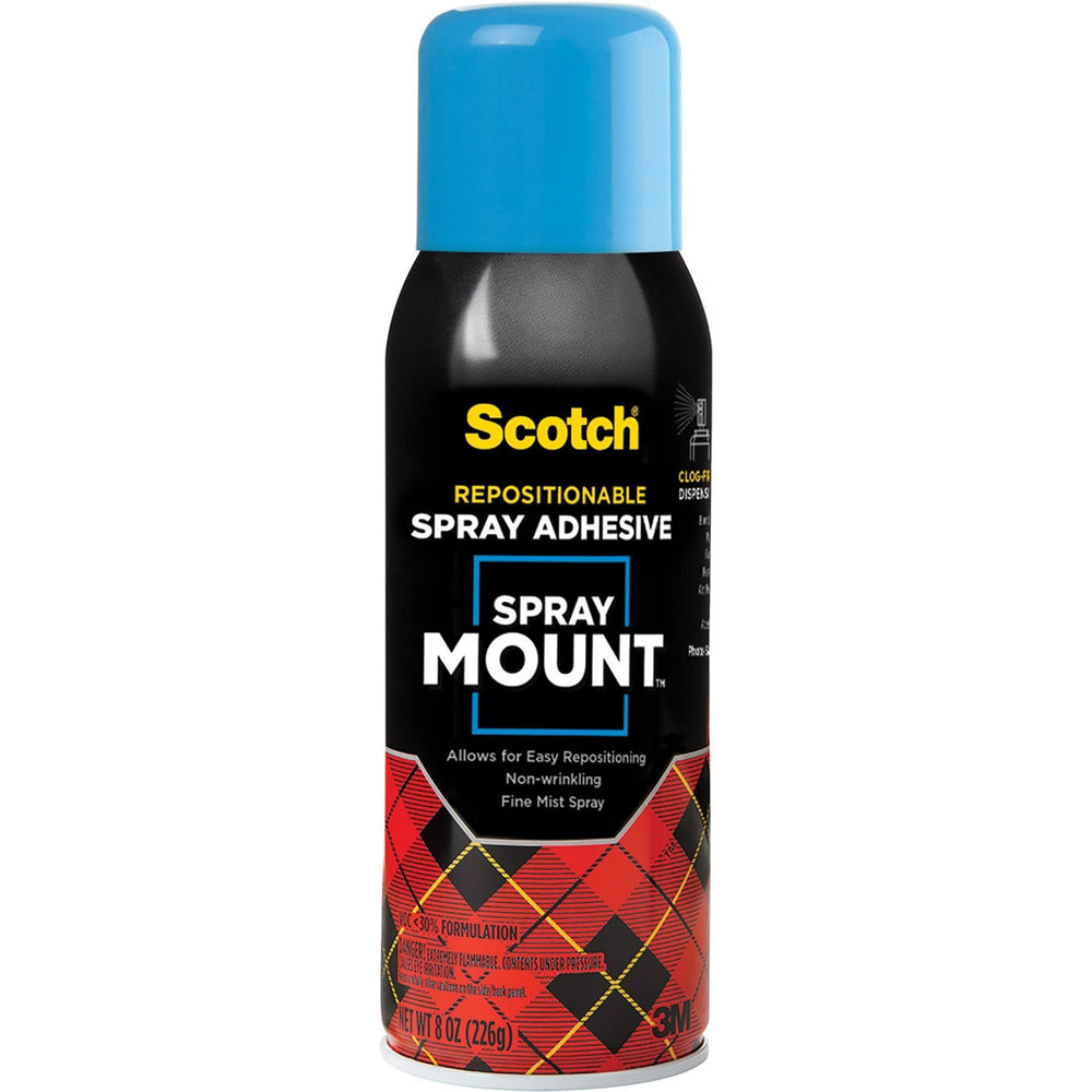 Scotch spray mount can next to ruler for size and scale reference