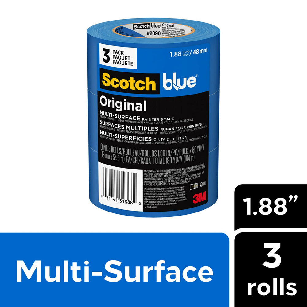 scotchblue close-up of tape edge and adhesive showing precise application benefit crisp paint edges
