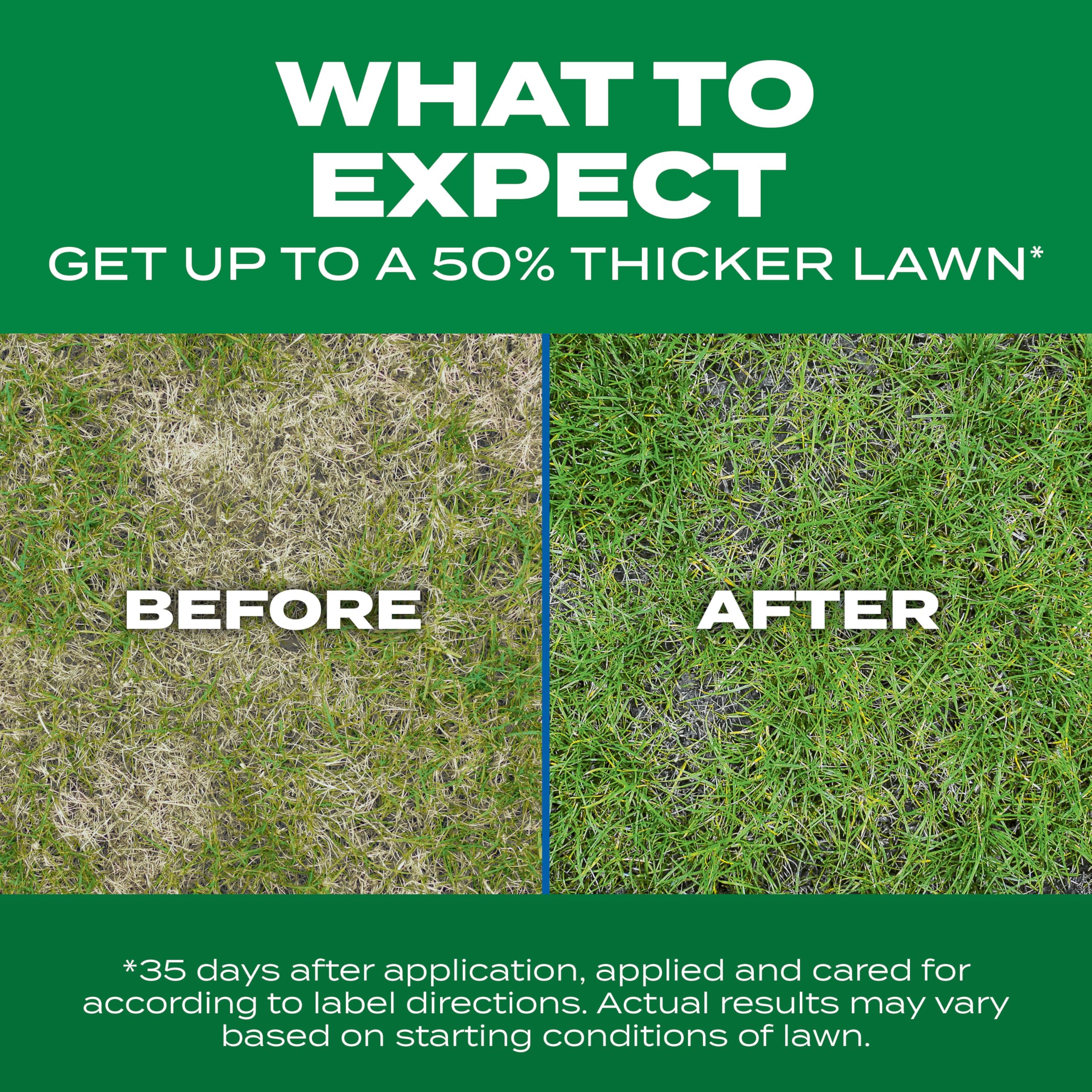 Scotts close-up of lush grass texture demonstrating improved turf strength
