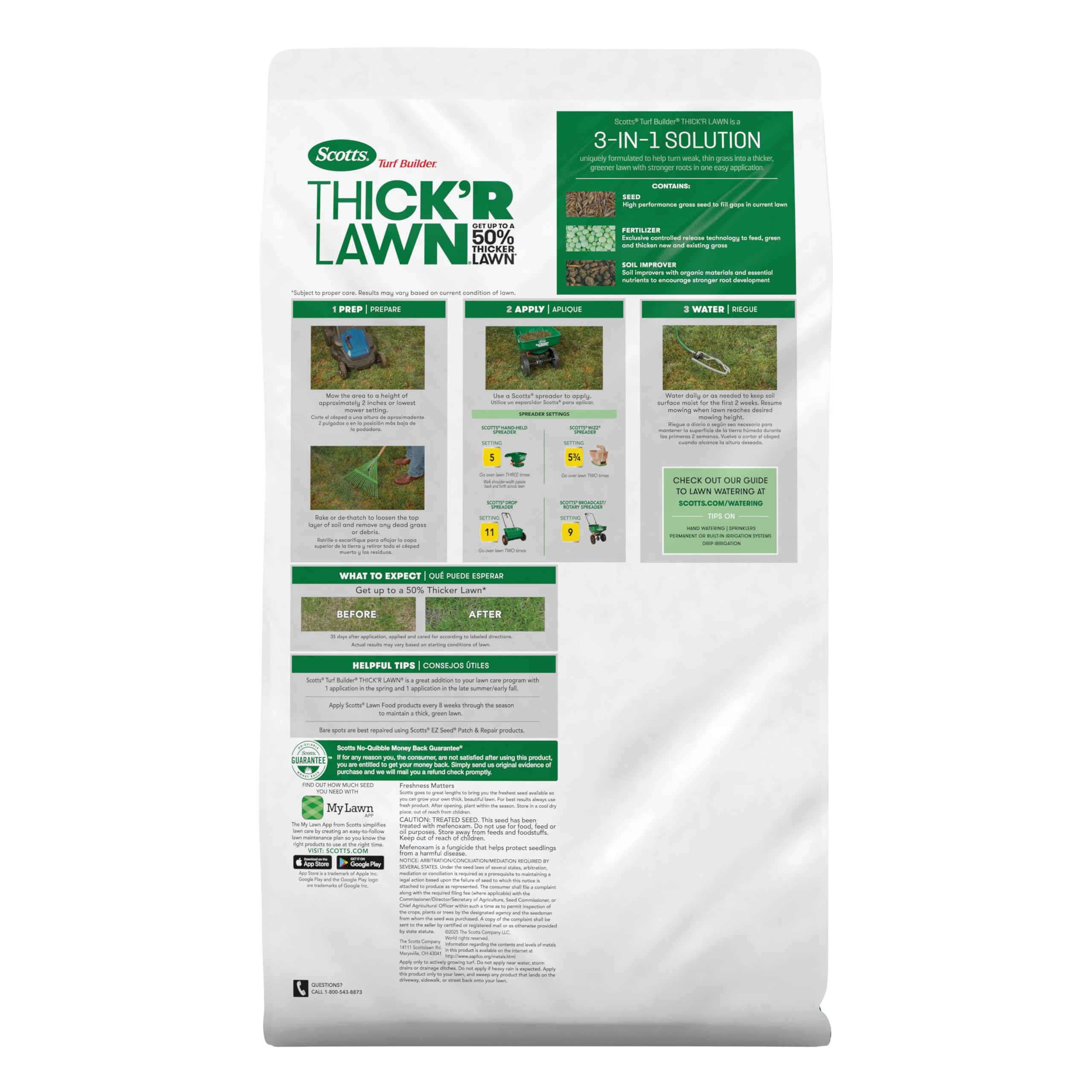 Scotts close-up of seed and fertilizer granules for faster establishment