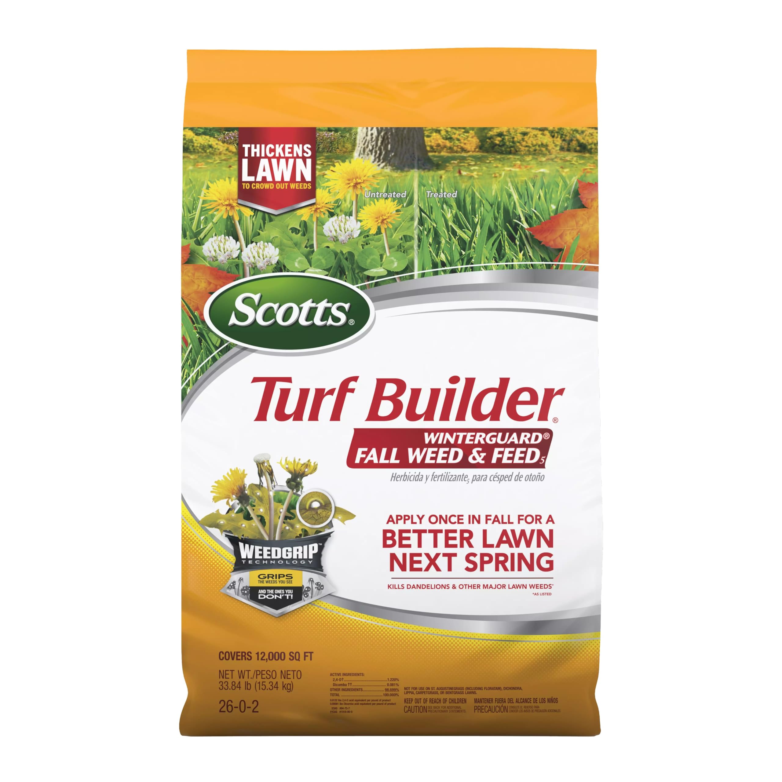 Scotts WinterGuard front bag showing product and coverage benefits