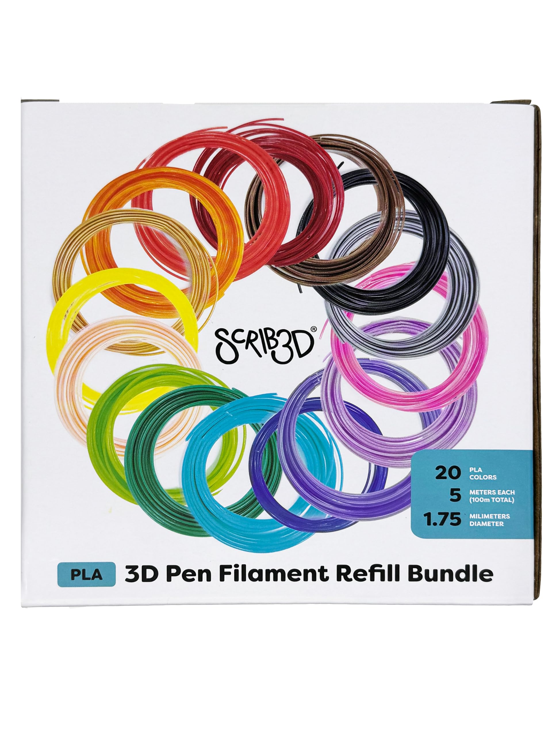 SCRIB3D color close-up showing smooth PLA filament texture for consistent extrusion benefit