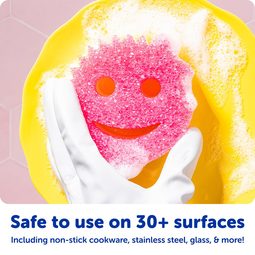 Scrub Daddy cleaning utensils with mouth area for precise edge scrubbing