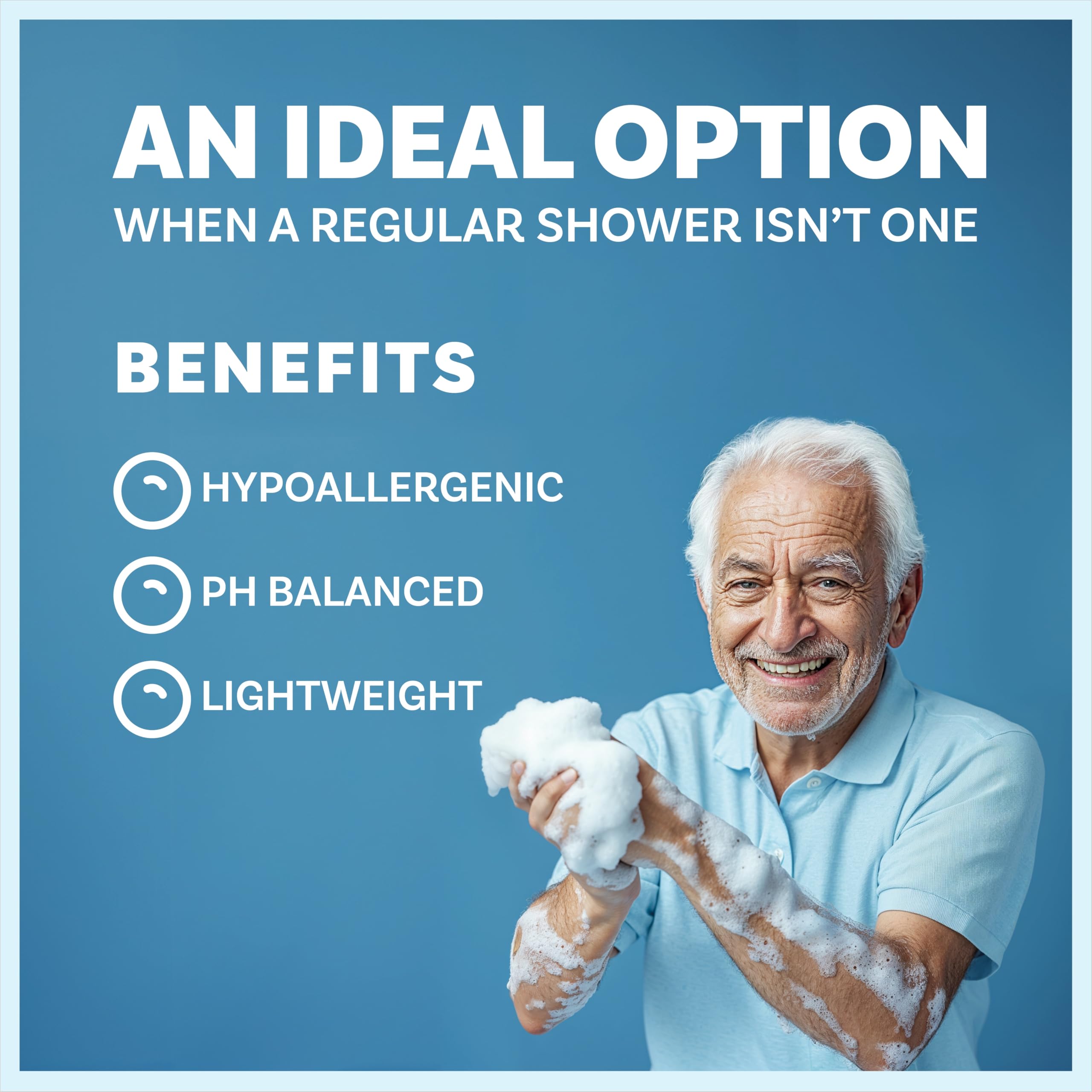 Scrubzz packs on bathroom tray illustrating ready-to-use convenience benefit