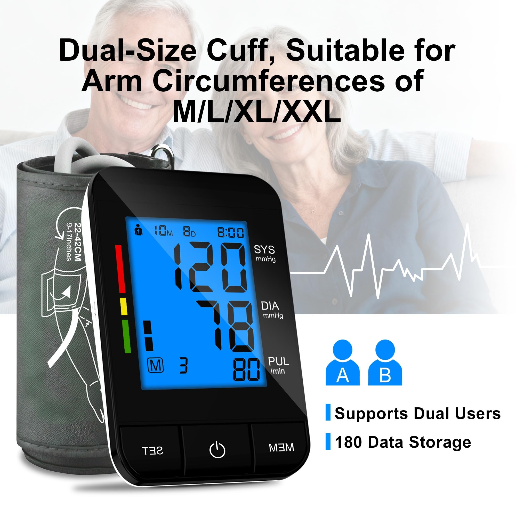 SDUNW in-use measurement on an upper arm demonstrating simple home use
