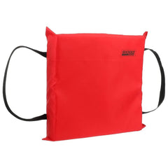 SEACHOICE front view flotation cushion showing handle and red nylon cover for quick access