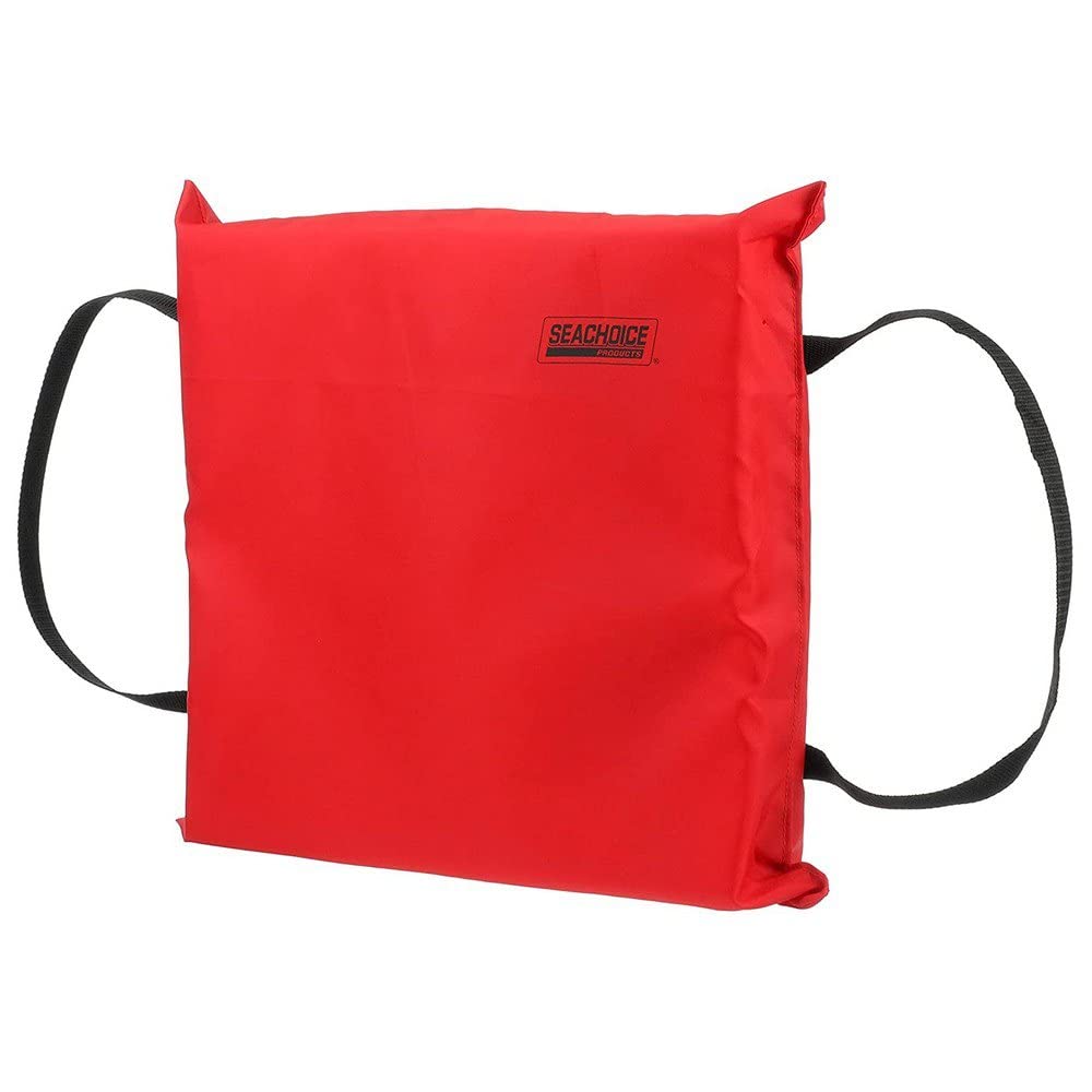 SEACHOICE cushion in use on boat seat demonstrating comfort and ready-to-throw safety