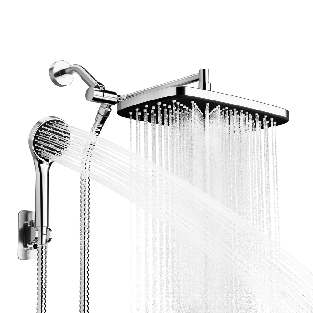 SeaCity chrome front view showing large 10-inch rain head for full coverage