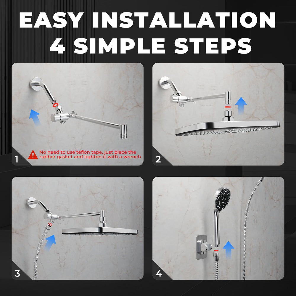 SeaCity side profile showing dual shower heads for flexible use