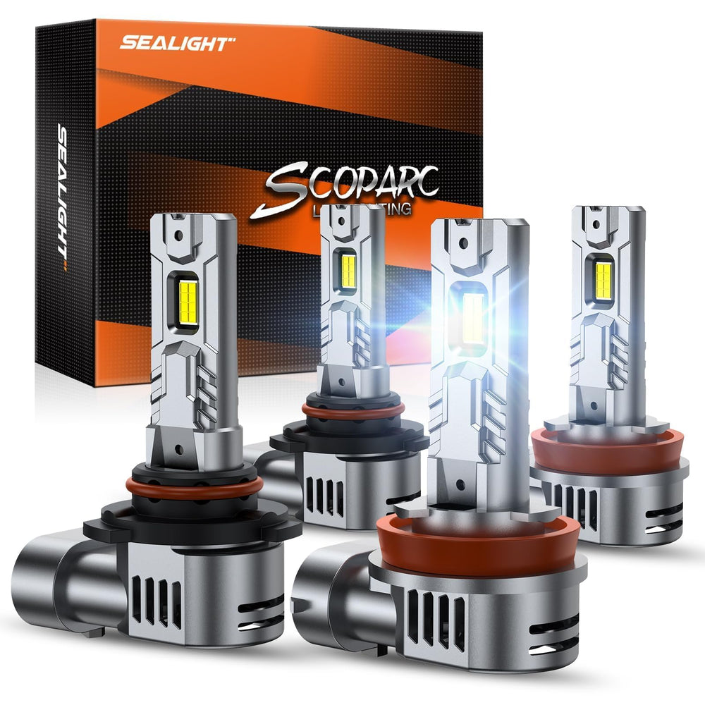 SEALIGHT front packaging showing 4-pack bulbs and benefits