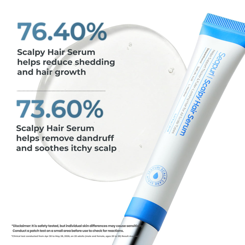 Seapuri in-hand application massaging scalp for better penetration