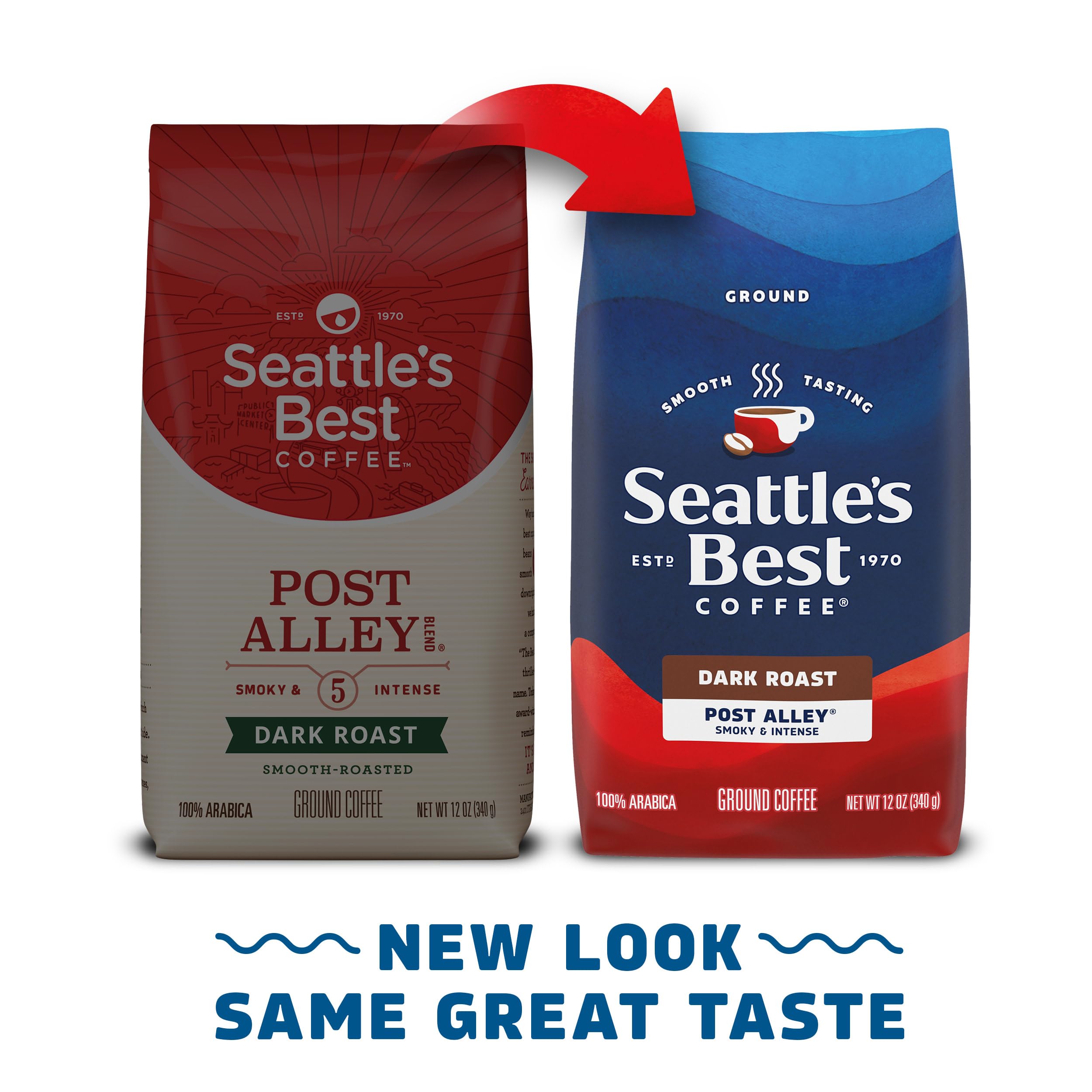 Seattle's Best Coffee heap of ground coffee showing texture and grind consistency