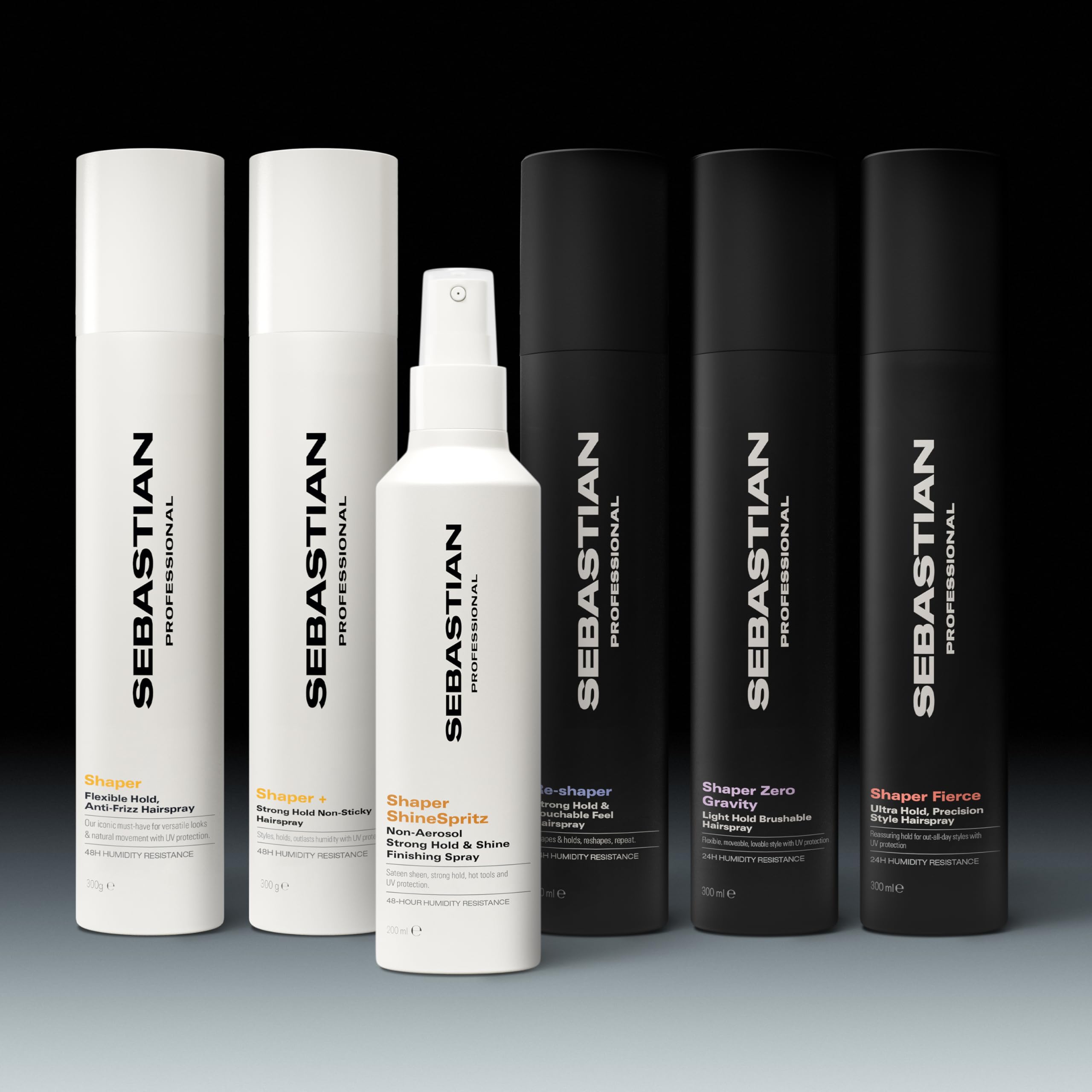 Sebastian Professional on a bathroom shelf in a styled routine setting