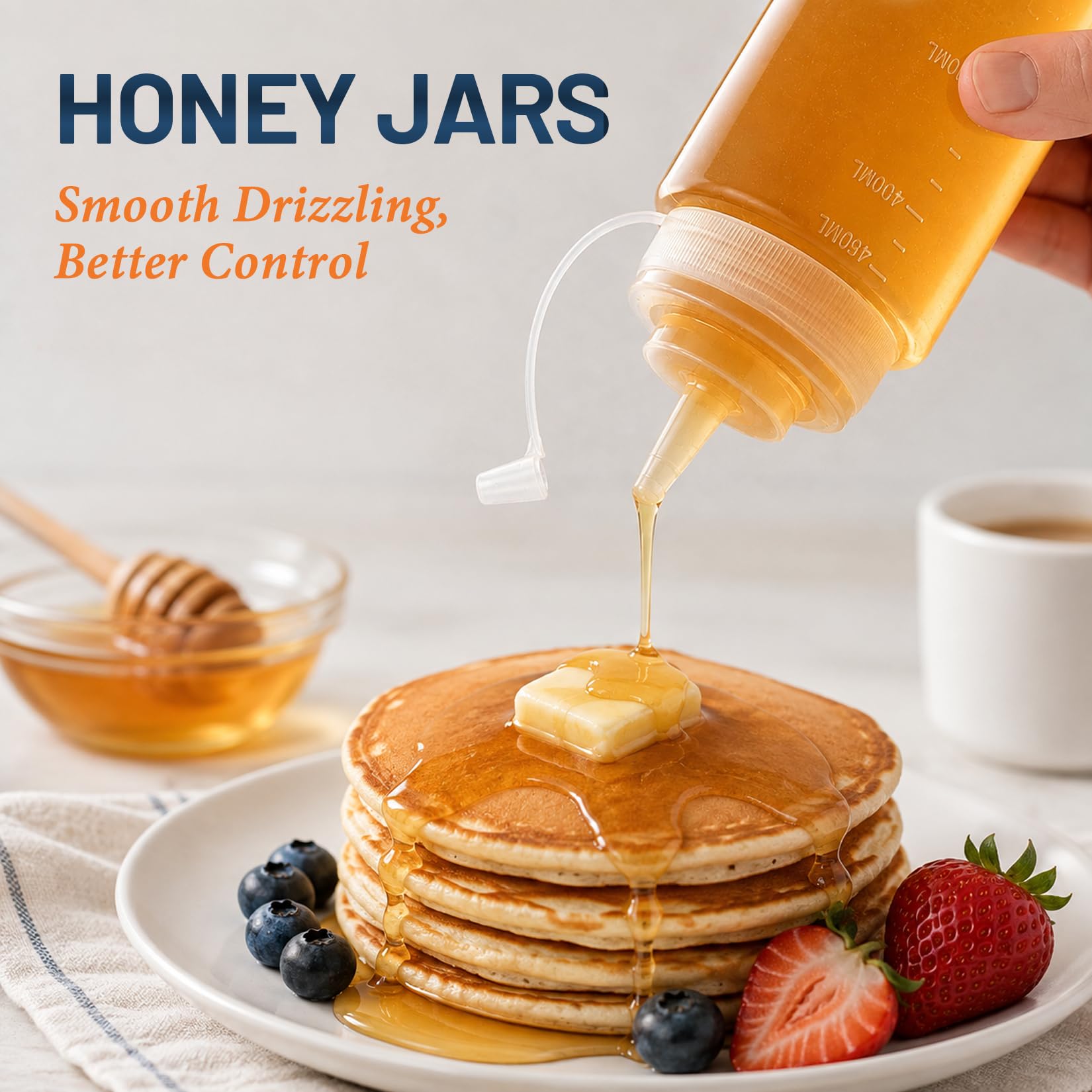 SECLENT squeezing honey with clean counter and no sticky mess