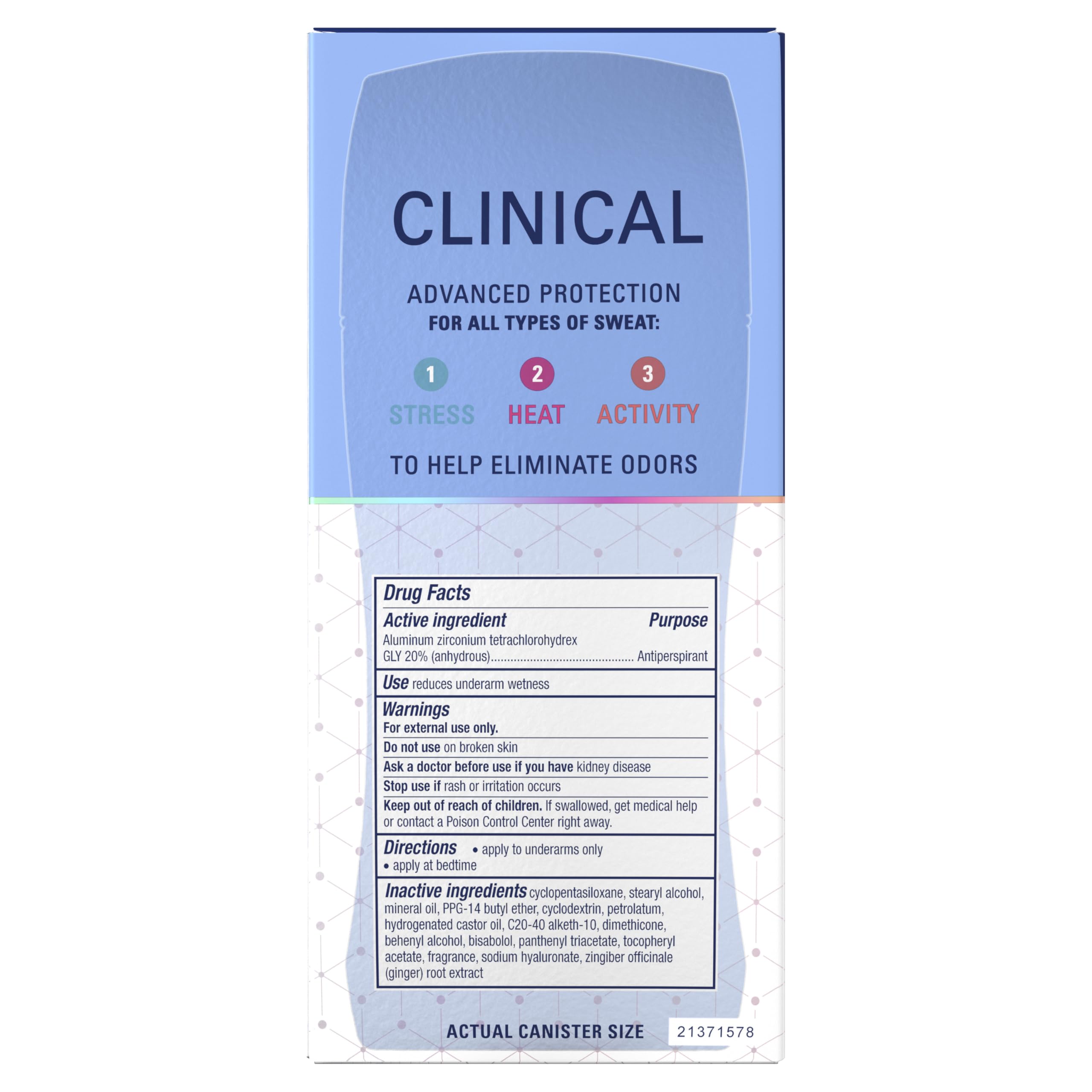 Secret clinical strength stick and outer box staged for product set presentation