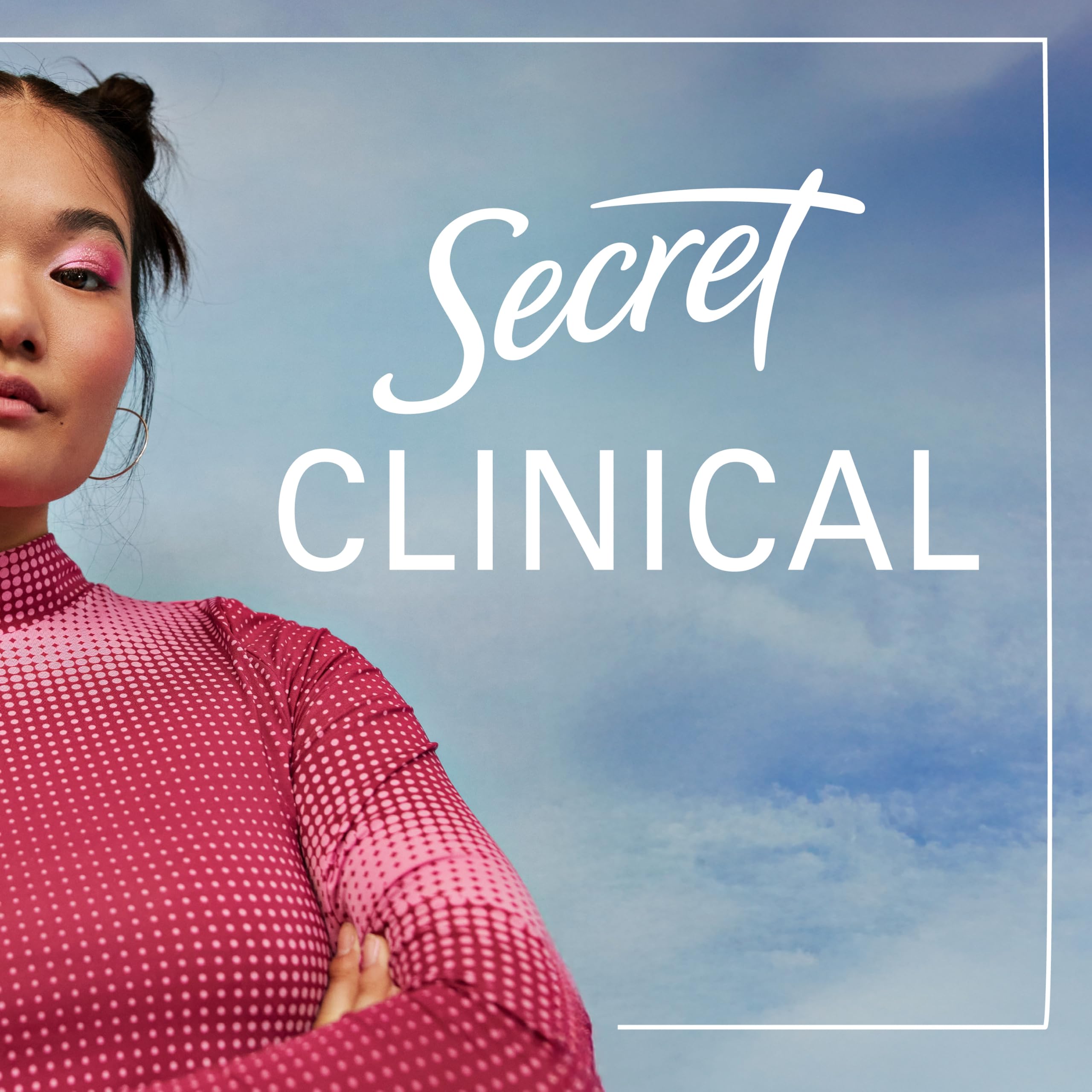 Secret clinical strength placed inside travel bag indicating portable long-lasting protection