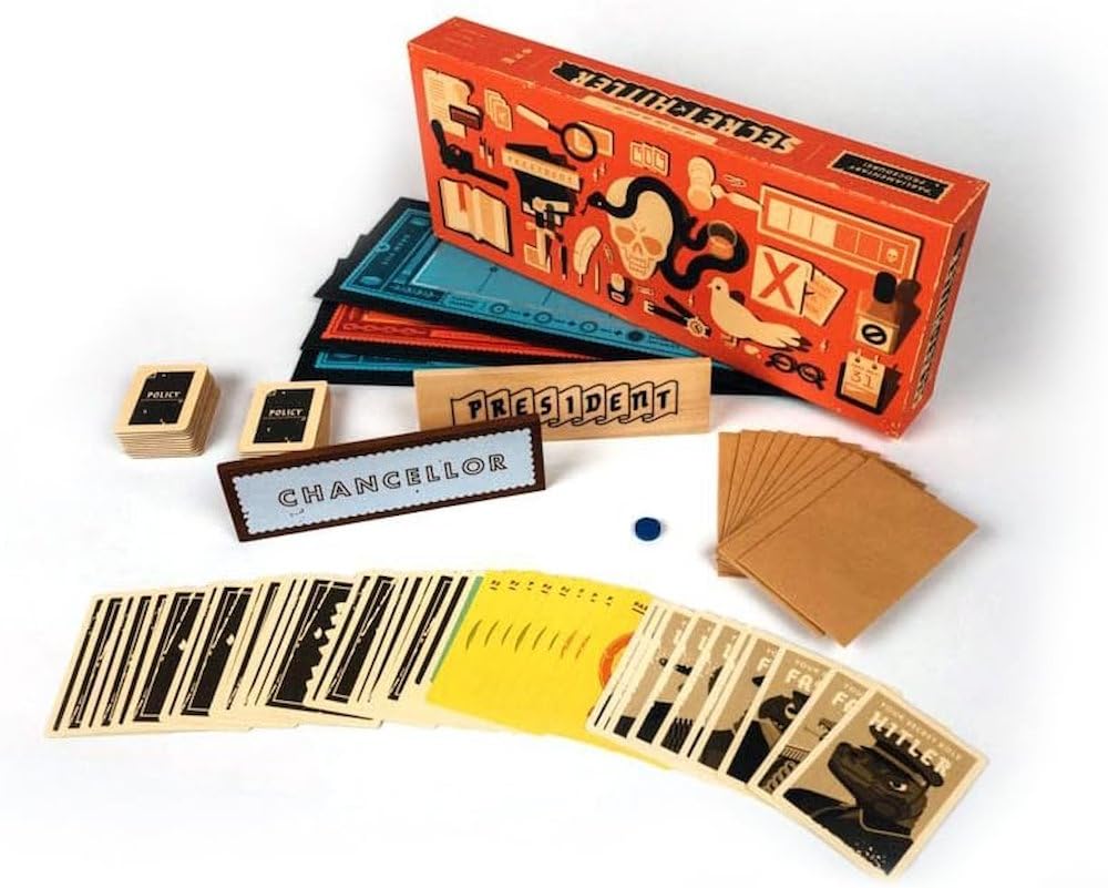 Secret Hitler gameplay round table capturing players debating and dramatic tension