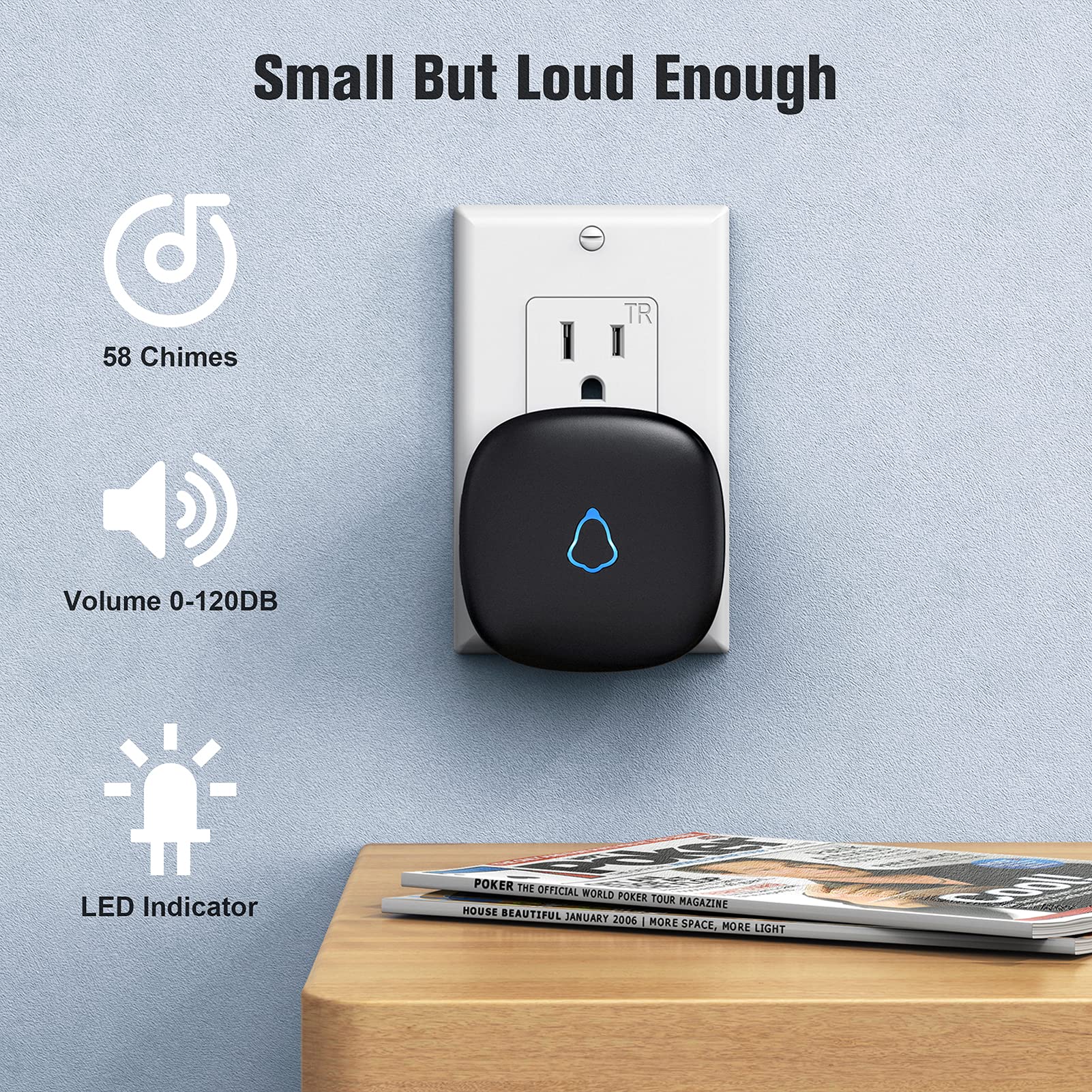 SECRUI button side profile showing slim housing and easy mounting benefit