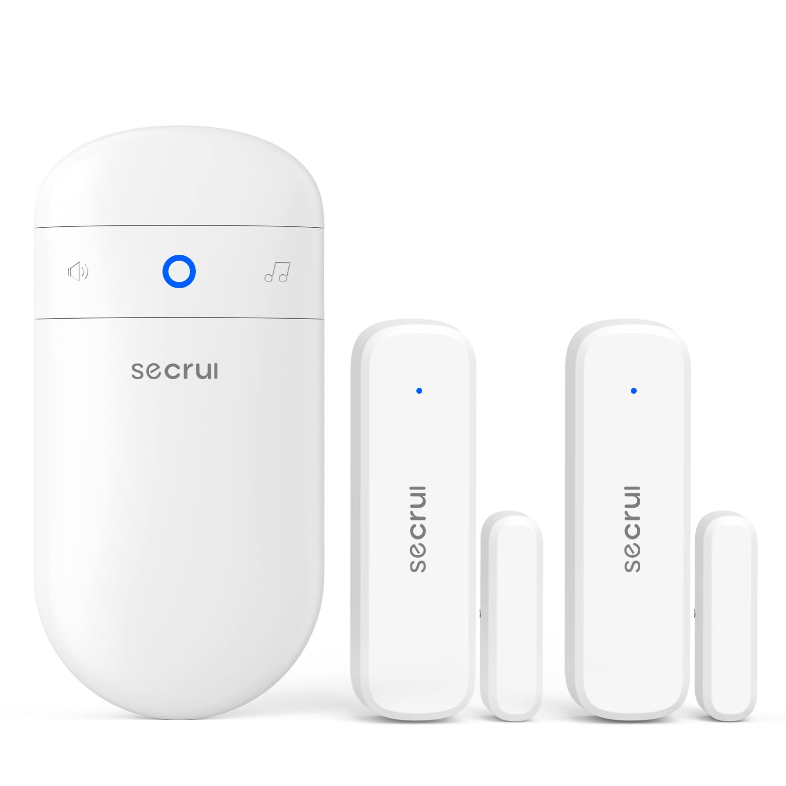 SECRUI front receiver and two sensors showing compact, immediate alerts