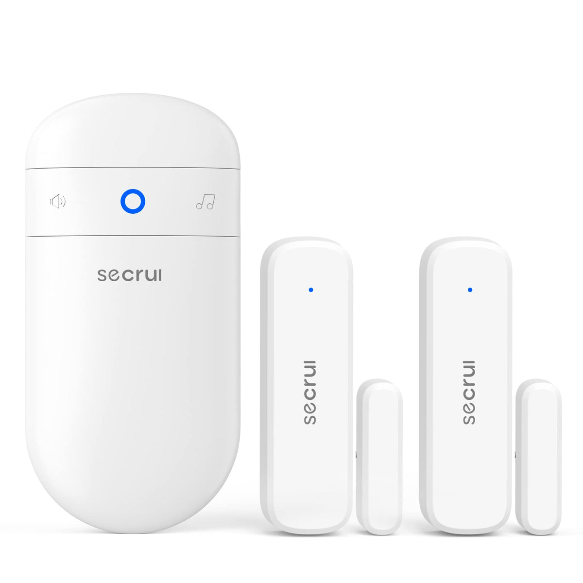 SECRUI front receiver and two sensors showing compact, immediate alerts