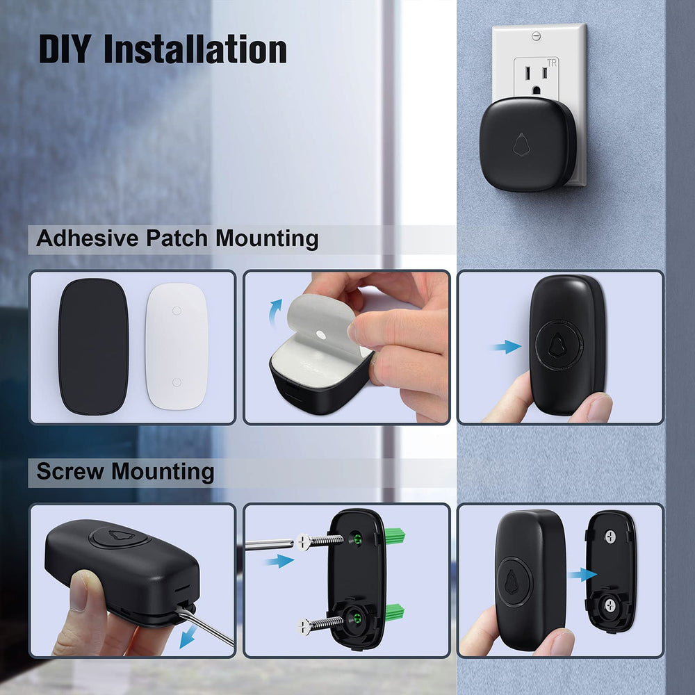 SECRUI porch lifestyle scene showing two-button coverage and long-range reliability