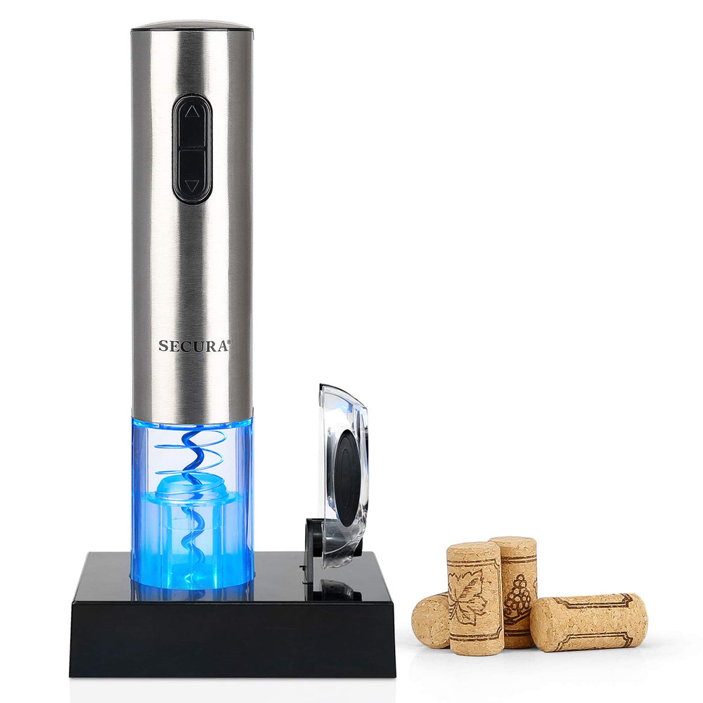 Secura front view stainless steel opener showing sleek design and easy handling