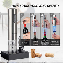 Secura held in hand demonstrating comfortable grip and effortless cork removal