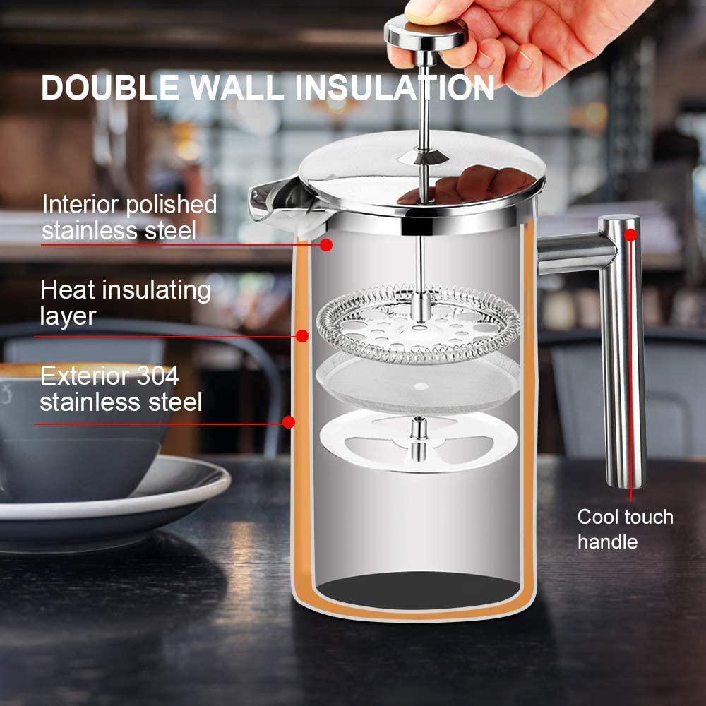 Secura side profile with cool-touch handle showing safe pouring benefit: comfortable grip
