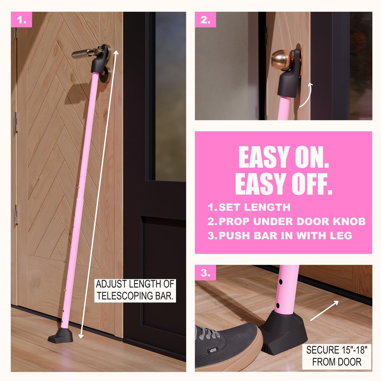 SECURITYMAN telescoping adjustment scale illustrating precise length control