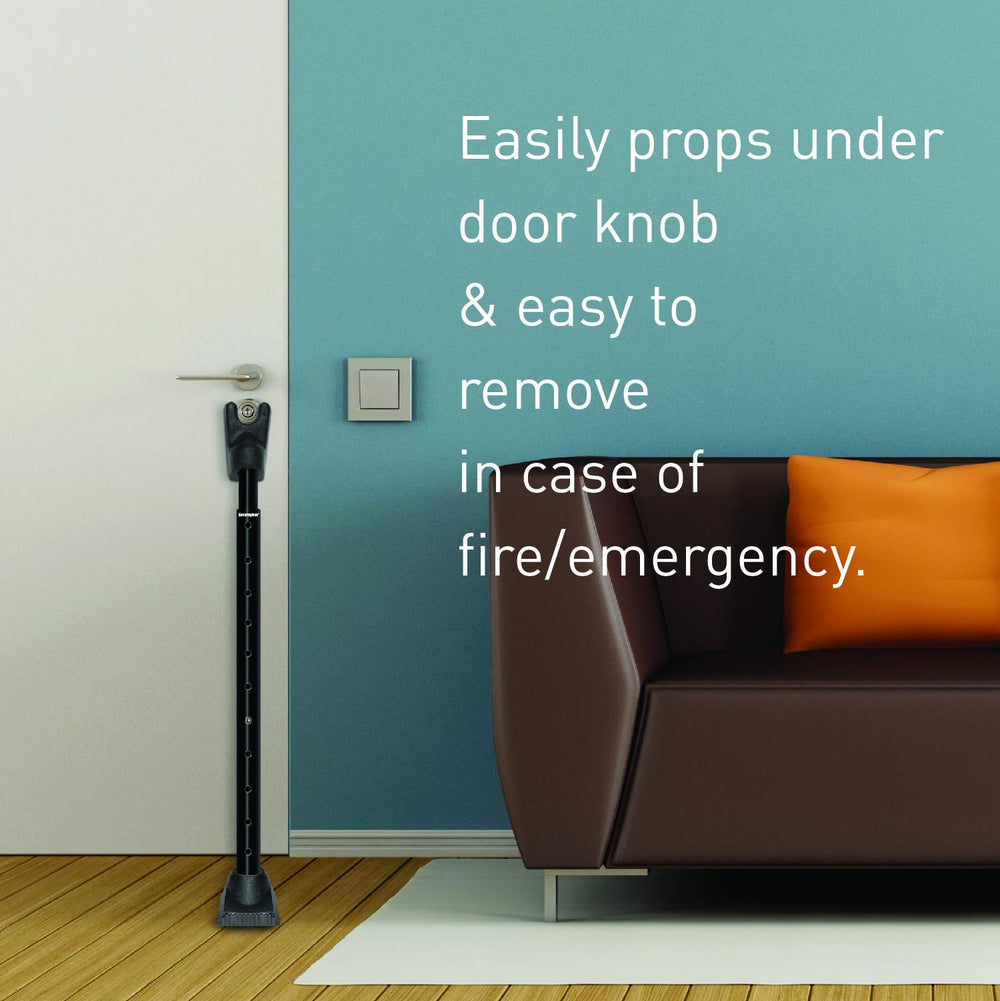 SECURITYMAN installed at patio door in home scene increasing visible deterrent