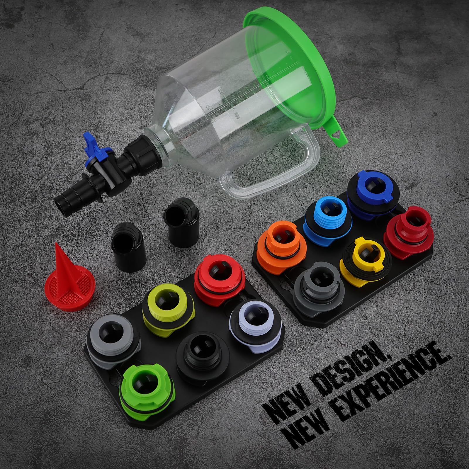 SEDY adapter fitted into car filler neck during oil change, secure no-spill connection benefit
