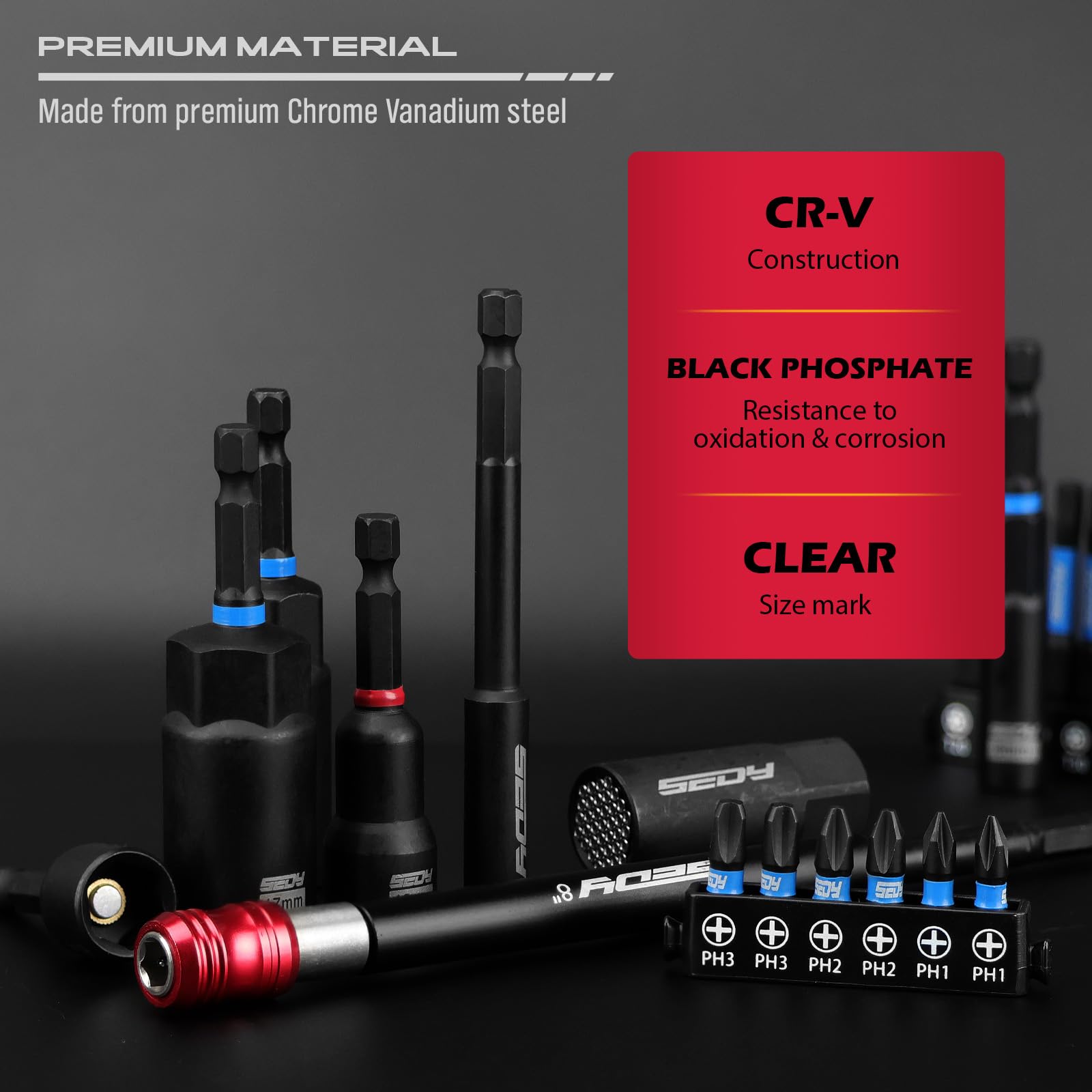 SEDY universal socket gripping an irregular bolt for adaptable use