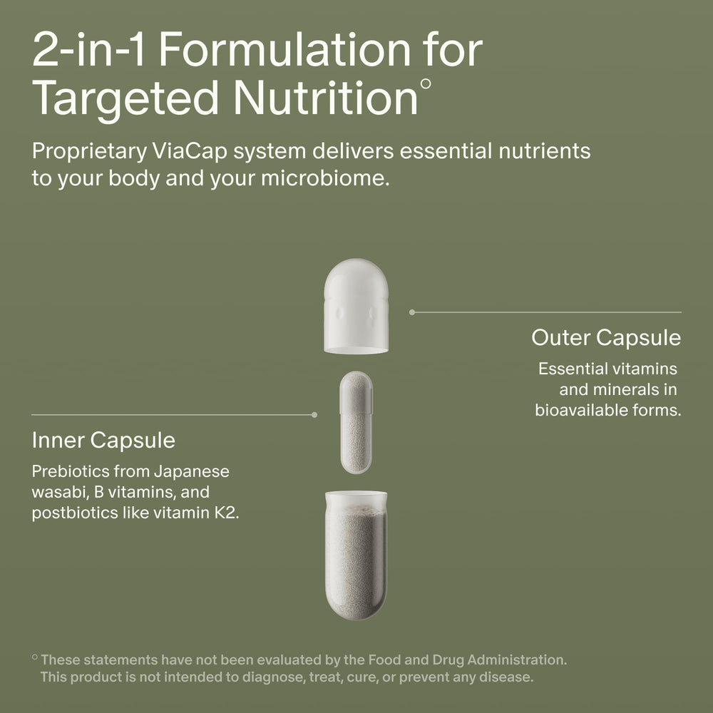 Seed DM-02 capsule split view revealing inner capsule for targeted delivery benefit