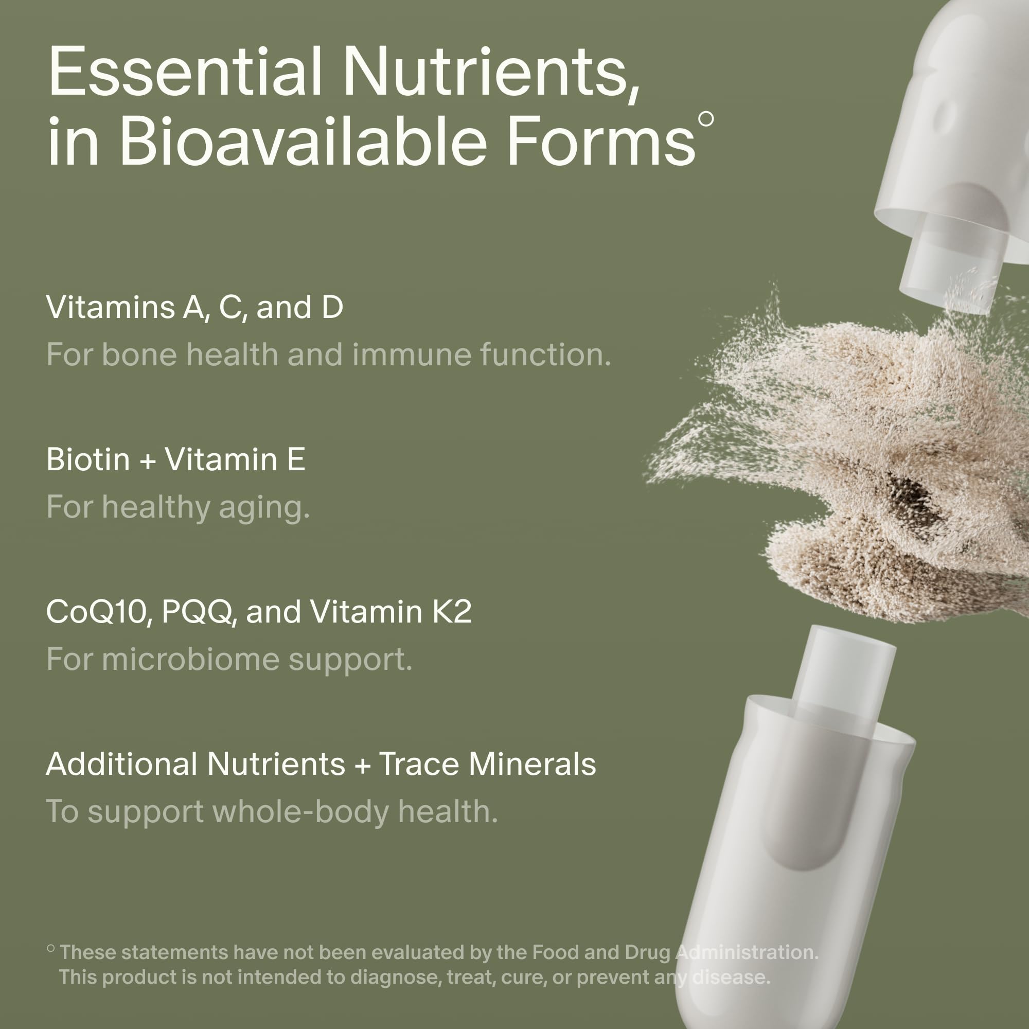 Seed DM-02 label detail showing nutrient panel and transparency benefit