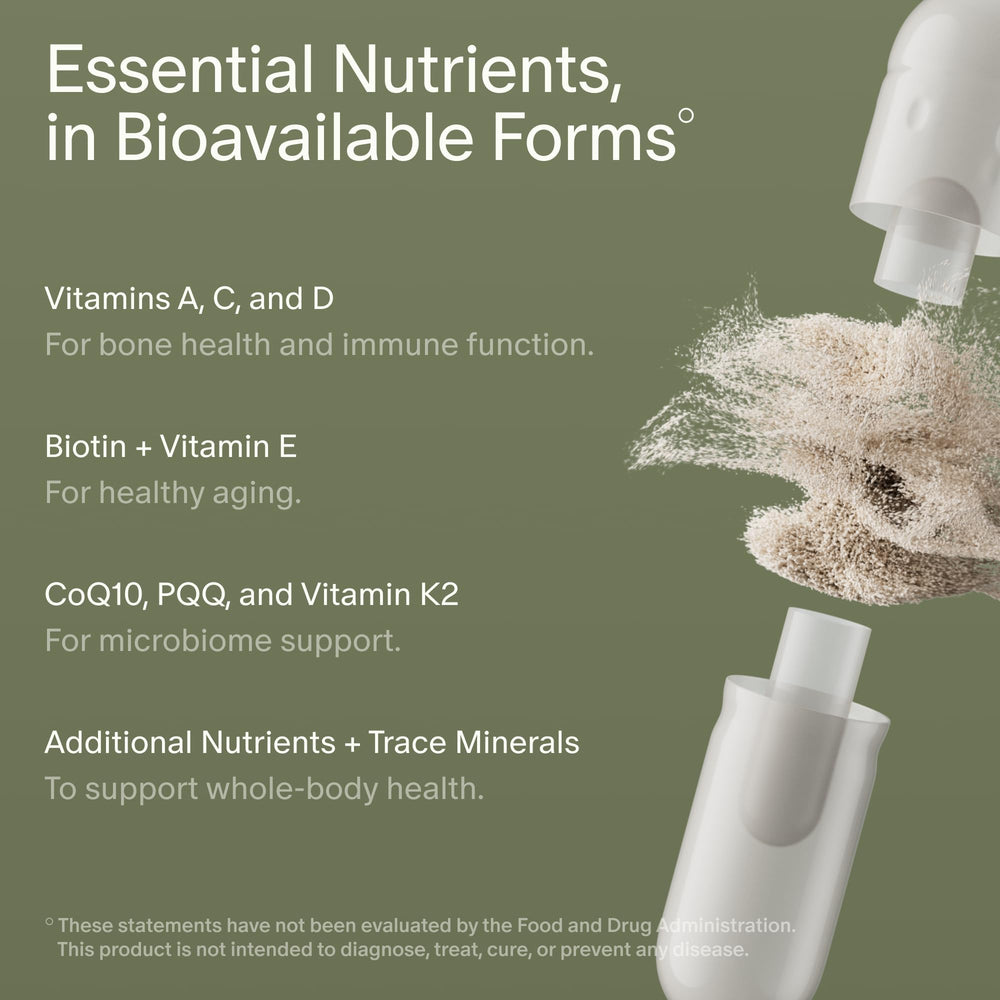 Seed DM-02 label detail showing nutrient panel and transparency benefit