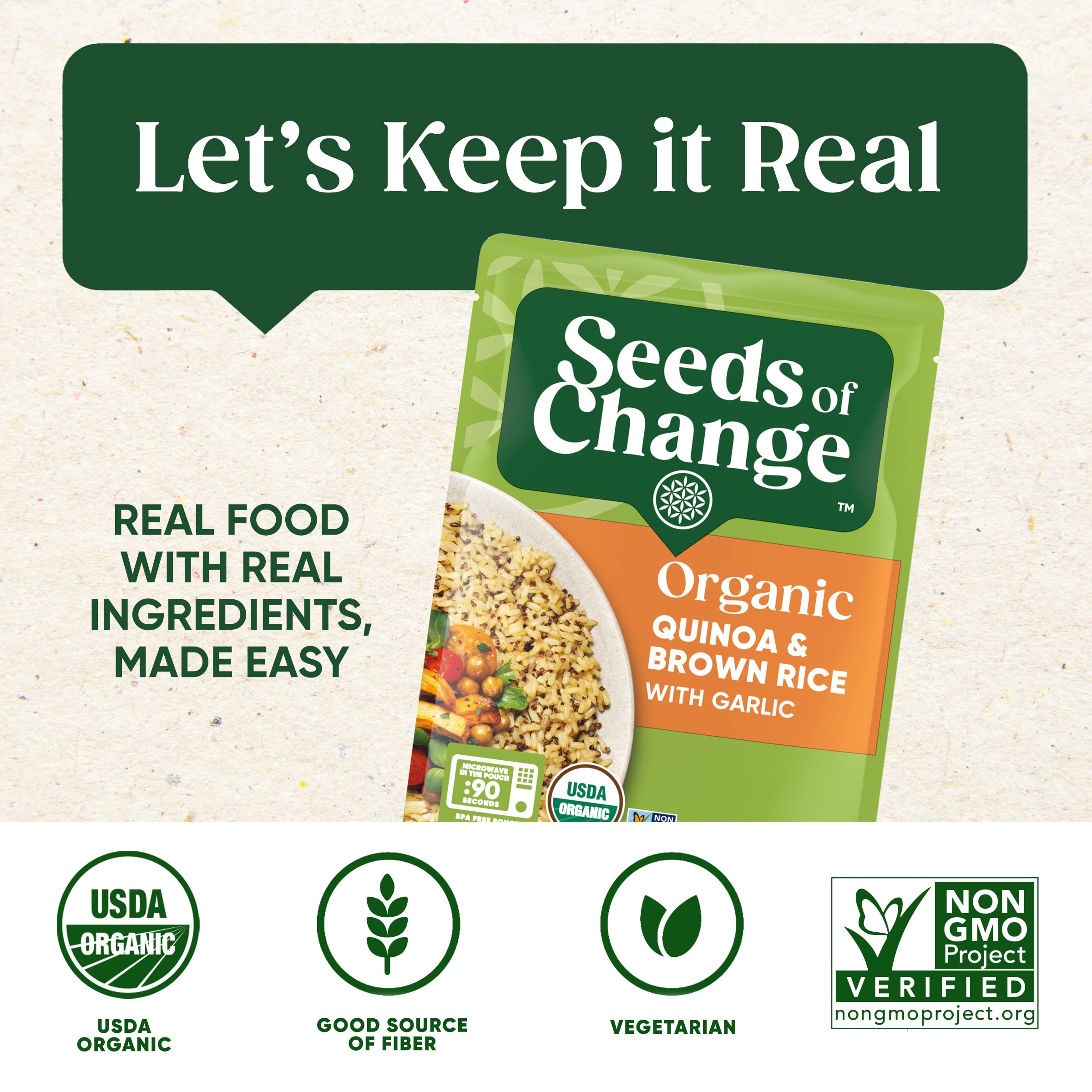SEEDS OF CHANGE skillet-seared rice offering warm toasted flavor and texture