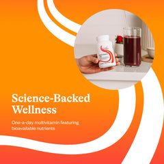 Seeking Health bottle open with capsules displayed to show capsule color and quantity