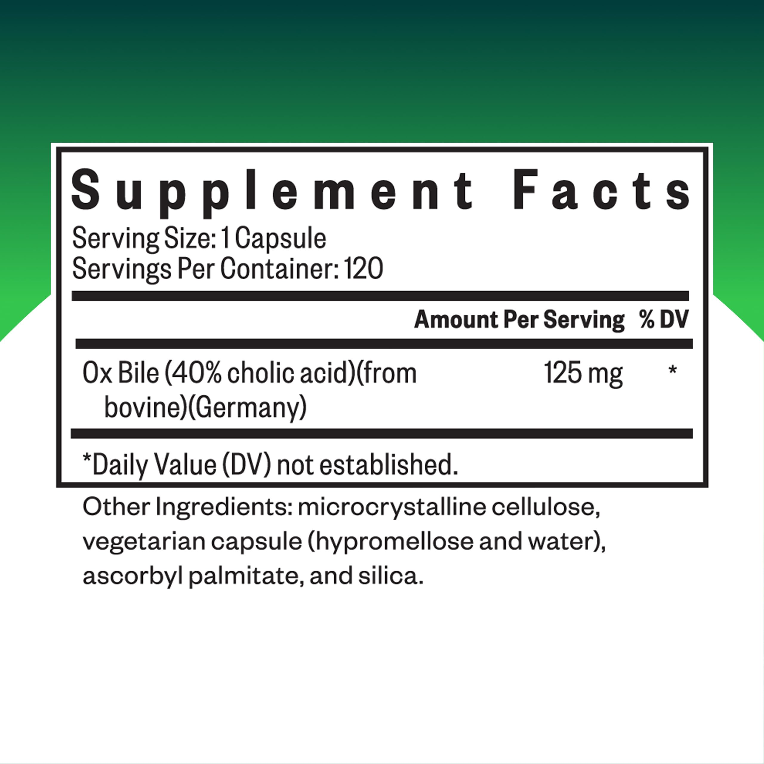 Seeking Health ox bile single vegetarian capsule close-up highlights capsule size and quality